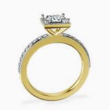 14kt Yellow Gold Lumina Halo Lab Diamond Eternity Ring side right image one