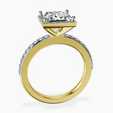 10kt Yellow Gold Lumina Halo Lab Diamond Eternity Ring side right image one