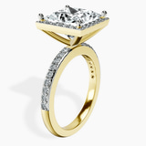 14kt Yellow Gold Lumina Halo Lab Diamond Eternity Ring standing product image one