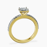 10kt Yellow Gold Lumina Halo Lab Diamond Eternity Ring side right image one