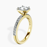10kt Yellow Gold Lumina Halo Lab Diamond Eternity Ring standing product image one
