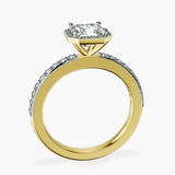 10kt Yellow Gold Lumina Halo Lab Diamond Eternity Ring side right image one