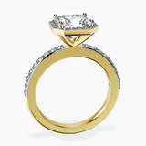 14kt Yellow Gold Lumina Halo Lab Diamond Eternity Ring side right image one