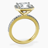 14kt Yellow Gold Lumina Halo Lab Diamond Eternity Ring side right image one