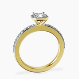 14kt Yellow Gold Lumina Halo Lab Diamond Eternity Ring side right image one