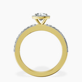 10kt Yellow Gold Lumina Halo Lab Diamond Eternity Ring side right image one