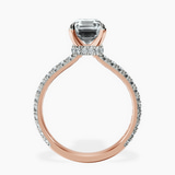 10kt Rose Gold Chrissy Teigen Secret Halo Lab Diamond Ring side right image one