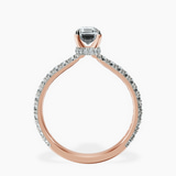 18kt Rose Gold Myra Secret Halo Lab Diamond Ring side right image one