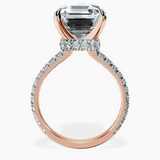 10kt Rose Gold Myra Secret Halo Lab Diamond Ring side right image one