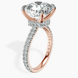 14kt Rose Gold Myra Secret Halo Lab Diamond Ring standing product image one