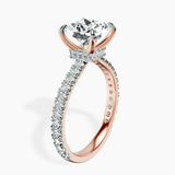 18kt Rose Gold Chrissy Teigen Secret Halo Lab Diamond Ring standing product image one