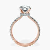 10kt Rose Gold Chrissy Teigen Secret Halo Lab Diamond Ring side right image one