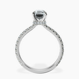 Platinum Myra Secret Halo Lab Diamond Ring side right image one