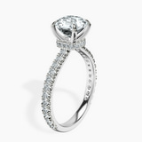 18kt White Gold Chrissy Teigen Secret Halo Lab Diamond Ring standing product image one