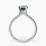 18kt White Gold Chrissy Teigen Secret Halo Lab Diamond Ring side right image one