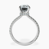 Platinum Myra Secret Halo Lab Diamond Ring side right image one