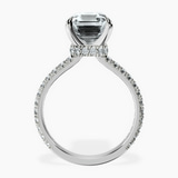 Platinum Myra Secret Halo Lab Diamond Ring side right image one