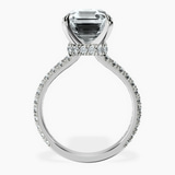 Platinum Myra Secret Halo Lab Diamond Ring side right image one