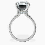 Platinum Myra Secret Halo Lab Diamond Ring side right image one