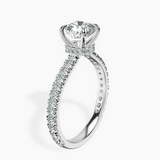 Platinum Myra Secret Halo Lab Diamond Ring standing product image one