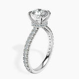 Platinum Chrissy Teigen Secret Halo Lab Diamond Ring standing product image one