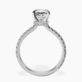 Platinum Chrissy Teigen Secret Halo Lab Diamond Ring side right image one