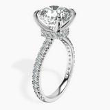 Platinum Myra Secret Halo Lab Diamond Ring standing product image one