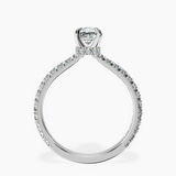 Platinum Myra Secret Halo Lab Diamond Ring side right image one