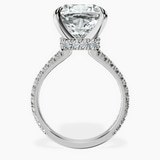 Platinum Myra Secret Halo Lab Diamond Ring side right image one