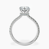Platinum Myra Secret Halo Lab Diamond Ring side right image one