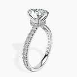 Platinum Chrissy Teigen Secret Halo Lab Diamond Ring standing product image one