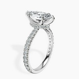 Platinum Chrissy Teigen Secret Halo Lab Diamond Ring standing product image one