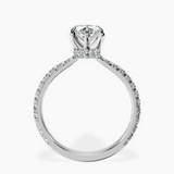 Platinum Chrissy Teigen Secret Halo Lab Diamond Ring side right image one