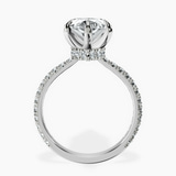 Platinum Myra Secret Halo Lab Diamond Ring side right image one