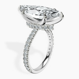 Platinum Myra Secret Halo Lab Diamond Ring standing product image one