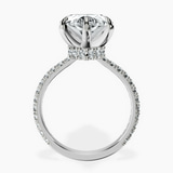 Platinum Myra Secret Halo Lab Diamond Ring side right image one