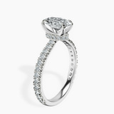 Platinum Myra Secret Halo Lab Diamond Ring standing product image one