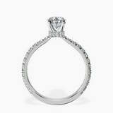 Platinum Myra Secret Halo Lab Diamond Ring side right image one