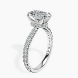 18kt White Gold Chrissy Teigen Secret Halo Lab Diamond Ring standing product image one