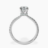 18kt White Gold Chrissy Teigen Secret Halo Lab Diamond Ring side right image one