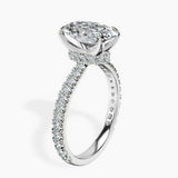 Platinum Myra Secret Halo Lab Diamond Ring standing product image one