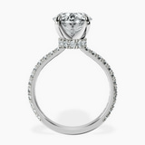 Platinum Myra Secret Halo Lab Diamond Ring side right image one