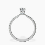 Platinum Myra Secret Halo Lab Diamond Ring side right image one