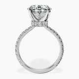 Platinum Myra Secret Halo Lab Diamond Ring side right image one