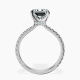 Platinum Chrissy Teigen Secret Halo Lab Diamond Ring side right image one