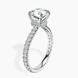 Platinum Chrissy Teigen Secret Halo Lab Diamond Ring standing product image one