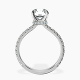 Platinum Chrissy Teigen Secret Halo Lab Diamond Ring side right image one