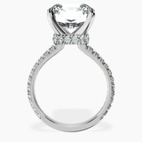 Platinum Myra Secret Halo Lab Diamond Ring side right image one
