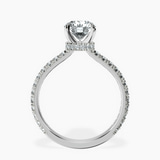 Platinum Myra Secret Halo Lab Diamond Ring side right image one