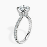 10kt White Gold Chrissy Teigen Secret Halo Lab Diamond Ring standing product image one